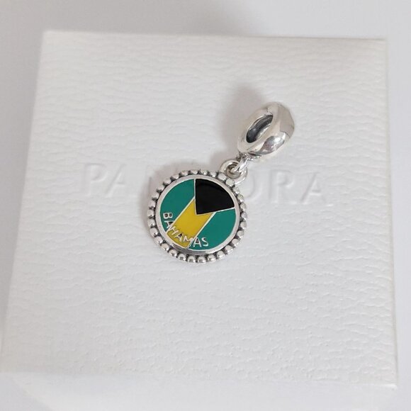 Pandora Bahamas Flag Exclusive Dangle Charm S925 Silver with box - Picture 3 of 7